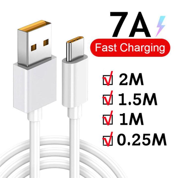 7A USB Type C Super-Fast Charge Cable Huawei 100W Data Cord Quick Charger Cable Creek
