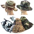 Newest Camouflage Outdoor Mountaineering Fishing Caps Round Boonie Hats Military Camping Outdoor Hat. 