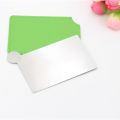 1pc Portable Mini Shatter Proof Card Style Pocket Folding Cosmetic Mirror PU Leather Cover Stainless Steel Makeup Mirror Card. 