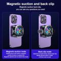 100%new celebrity trend+In stock+COD FS05 Mobile Phone Cooler Magnetic/Back-clip 2 IN 1 Semiconductor Cooling Fan Radiator for IOS Android Digital Display Heat Sink. 