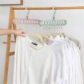 CLICKANDBUY Portable Rotated 360º 9-Hole Non Slip Clothes Hanger，Movable Hook Multifunctional Hanger Wardrobe Storage Shelf Clothes Drying Rack Hanging Coat Household. 