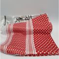 Kids Red & White Shemagh - Arabic Headscarf - Palestinian - Printed kifayah. 
