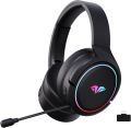 Python Fly X7 PRO Wireless Gaming Headset – Lossless 2.4 GHz & Bluetooth 5.1 30 Hour Battery Life – USB-C – 3D Audio -Retractable Mic – for PS5, PS4, PC, Mac, Android and Switch（Black. 