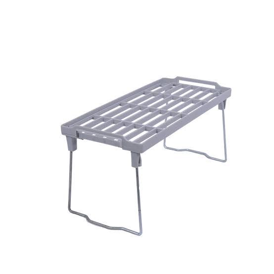 1 Piece Stack up shelf, Folding Kitchen Organizer Cabinet Shelves – foldable Shelf Stand Jar Rack Cupboard Storage Support 1 Tier Kitchen Pantry Organizer