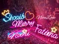 Name Light - Name Neon Sign - Customise Name signs - Alphabet Letters with Crown Or Heart - With free Power Supply. 