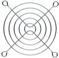 80mm Fan Grills Metal Mesh Finger Guard Protective Net Fan Grill Computer Case Fan Grill. 