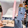 Maitus for Itel Vision 3 / Itel S17 Back Cover with Wristband + Lanyard Luxury 6D Plating Maple Leaf Shiny Bling Cases Soft Silicone Square Bumper Mobile Phone Case for Boy Girls. 