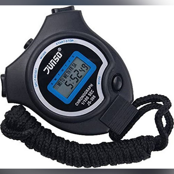 BizoeRade Sports Stopwatch, Digital Stopwatch Timer Handheld with Large LCD Display,Clock Alarm,Calendar for Sports Training, Swimming,Running and More