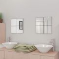 7 Pieces Self Adhesive Acrylic Mirror Sheets, Flexible Non Glass Mirror Tiles Mirror Stickers for Home Wall Decor, 15x15. 