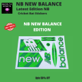 Latest Edition NB New Balance 3D Bat Stickers | New Version 2023 NB New Balance 3D Embossed Cricket Bat Sticker | Players Edition  3D Bat Stickers. 
