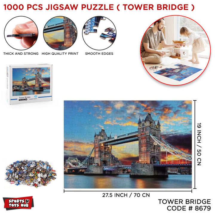 Trefl Puzzle 1000 Pezzi: Tower Bridge Di Londra, Dimensioni 68,3x48 Cm, Per Adulti E Bambini Dai 12 Anni
