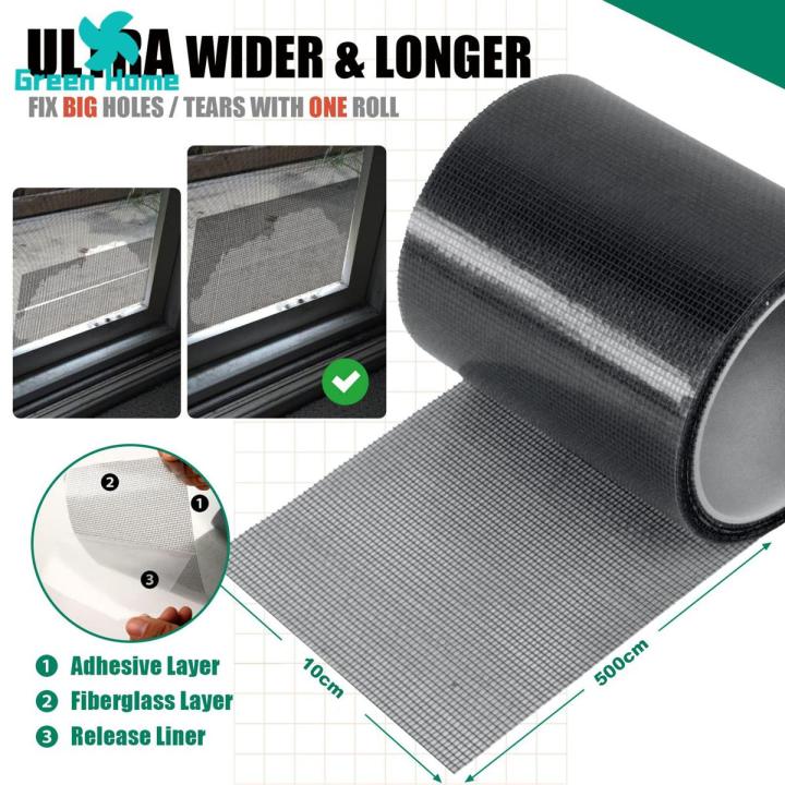 Window Screen Repair Tape Screen Repair Tape Strong Adhesive Extra Long Wide Application Mesh Patch Kit Quick Fix Screen Repair