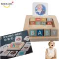 Words Spelling Game Matching Letter Game Wooden Blocks Alphabets Educational toys for kids. 