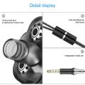 【MIGAPALAZA】 Dual Drivers Earphones Headphones With Mic And Volume Control 3.5mm Audio Jack Headset For IOS Android. 