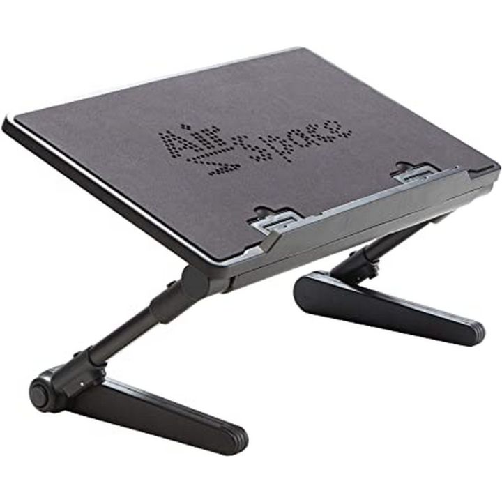 Air Space Laptop Table Stand Official As Seen On TV Air Space Laptop Desk by BulbHead, Adjustable Laptop Stand & Computer Desk Has Built-In Cooling Fan and Stores Flat