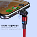 Melonboy 540 Rotation Magnetic Charging Cable Type C Cord Micro Usb Cable for Xiaomi Huawei iPhone 12 11 Mobile Phone Charger. 