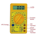 DT830D digital multimeter, LCD display multimeter, voltage meter, current meter, resistance tester, digital multi-meter, electrical tester, electronics measurement tool, handheld multimeter, auto/manual range multimeter. 