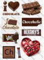 CHOCOLATE LOVER uncut sticker sheet A6 size based on delicious milk choclates like mars snickers hersheys kinder joy cake smoothie icecream stickers stickers and craft aesthetic cool cute journalling laptop guitar. 