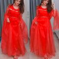 Simple Tissue Long Frock for Girls and Women – Elegant Design. 