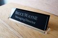Acrylic Desk Nameplate for Office and Schools - Customized and Engraved Name Plaque. 