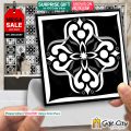 Gift City Presents Black and White Multi Pattern Design Wall Decorative Self Adhesive Tile Stickers Multiple Quantity - 12x12 cm for Bathroom Kitchen Wallpaper Decoration - Gift City. 