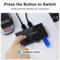 Rybozen USB 3.0 Switch Selector,KVM Switch Adapter 2 Computer Sharing 4 USB Devices, Peripheral Hub Box for Mouse Keyboard Scanner Printer PC, with One Button Swapping and 2 Pack USB 3.0 Cable ORIGINAL UK ZONE. 