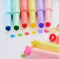 6 Pcs/Lot Flower Highlighter Stamp Marker Pens DIY Scrapbooking Tools Zakka Stationery Canetas Escolar School Supplies F6285. 
