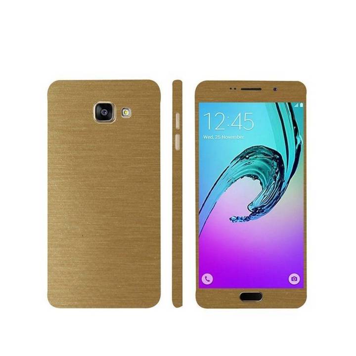 Samsung Galaxy A7 2016 Golden Brushed Metal Texture Mobile Skin