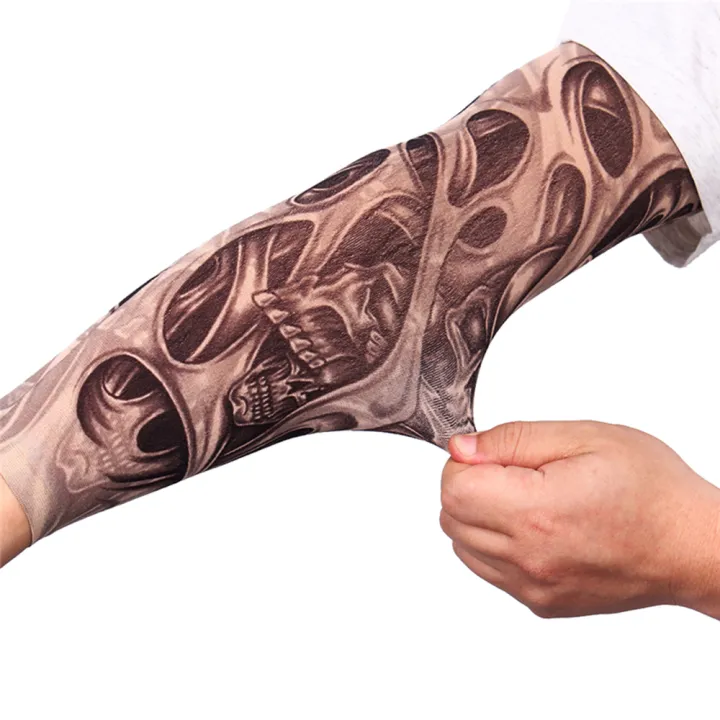 Tattoo%20Stylish%203d%20Tattoo%20Arm%20Warmers%20For%20Summer%20Sleeves%20Summer%20Sun%20Protection%20Arm%20Sleeves%20High-quality%2040cm*8cm%20Comfortable%20-%20Image%204