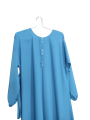 Abyaa Front Button style with closed Sleaves Stylish Design | Blue and  light blue  Color Design | | Abaya New design Gown. 