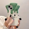 【Ready Stock+COD】3D Cute Cartoon Green Chinese Onion Phone Case for iPhone 14 13 12 11 Pro Max Soft Rubber Shockproof Back Cover Shell. 