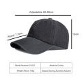 Casual Washed Cotton Baseball Cap Men Solid Black Blue Denim Dad Hat Visor Spring Summer Outdoor Travel Trucker Caps Adjustable. 