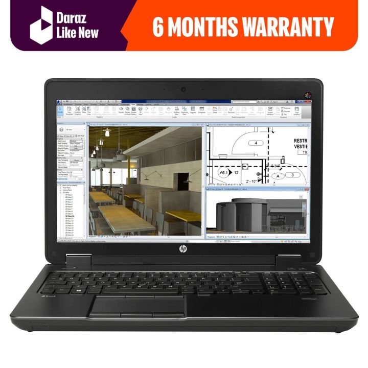 HP ZBook 15 G2 Mobile Workstation Intel Core i7 - 4810MQ X4 2.8GHz 8GB 256GB SSD 15.6" Win10, Black - Daraz Like New Laptops