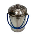 3 Litre Stainless Steel Milk Bucket Milk and Oil Container Ghee Canister. 