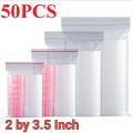 50PCS Resealable Vacuum Air Tight Clear Zip Lock Ziplock LDPE Plastic Bag multiple sizes to choose from. 