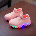 2021 New Arrival Baby Boys Light up Pink Shoes. 