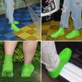 Silicone Waterproof Shoe Cover Portables Reusable Foldable Stretchable Rain Boots Overshoes, Non-Slip Silicone Galoshes for Indoor/Outdoor Beach Snow Fishing Camping for Kids Women Men. 