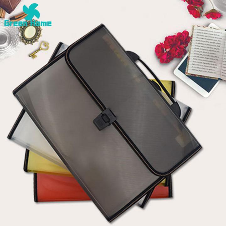 Invoice Organizer Portable Multi-layer File Organizer Bag Ideal for School Supplies Exam Papers 13 Pockets Easy to Carry with Buckle Handle Perfect for Southeast Asian Buyers Large File Folder