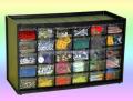 Plastic 30 Drawers Small Parts / Jewellery Storage Cabinets, Stacks Securely and Can Be Wall Mounted (M-30D). 