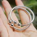 Baby Girls/Boy Silver Hand Kara/Foot Kara -Pack Of 02. 