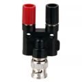 BNC Plug 4mm Banana Plug Splitter Connector BNC Male Plug to 2 x 4mm Banana Female Jack Socket Adapter. 