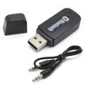 USB Bluetooth Music Receiver | USB Bluetooth Audio Music Receiver Adapter 3.5mm | Stereo Output for Car Home Stereo. 
