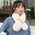 Fashion Imitation Rabbit Fur  Winter Neck Warmers Plush Scarfs Shawl Warm Scarfs. 