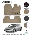 HONDA CIVIC CAR FLOOR MAT DIAMOND PREMIUM SERIES 2009-2012 GENIUN FITING CARPET MATS PVC MATS BLACK\BEIGE ANTI SLIP MAT RUBBER MAT TRANSPARANT MAT CAR MAT UNIVERSAL MAT TRUNK MAT DIGGI MAT 3PC MAT 5PC MAT EMBRIODRY MAT LUXURY MAT 7D MATERIAL MAT 5D MAT. 