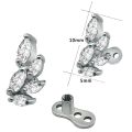 AOEDEJ Stainless Steel Dermal Anchor Triangle Micro Dermal Anchor Skin Diver Implants Jewelry Body Piercing Hide in Copper Women. 
