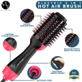 Electric 3 in 1 Hot Air Brush, Professional Hair Straightener Hair Curler Hair Blower Brush, Hair Dryer and Styler Volumizer Comb, Ceramic Coated Hair Curler Straightener Dryer Rotating Brush,. 