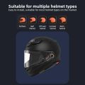 K06 Motorcycle Helmet Bluetooth Headset – Wireless Hands-Free Calling, Noise Cancelling, RGB Light, Waterproof Stereo Audio (800mAh Long Battery). 
