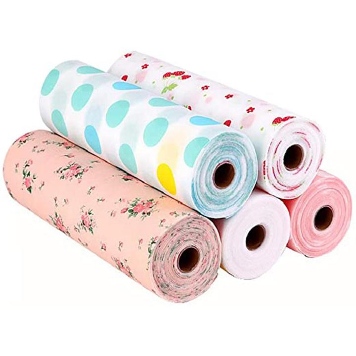 Non Adhesive Shelf Paper Drawer Liner, Lovely Dot Pattern Non-Slip Waterproof Kitchen Shelf Lining Paper Roll for Drawer Table Kitchen Cabinets Pantry