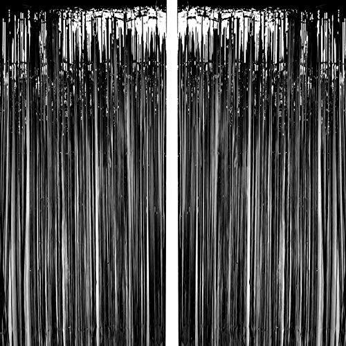 6 Feet Black Background Curtain For Birthday - Anniversary and Home Decoration