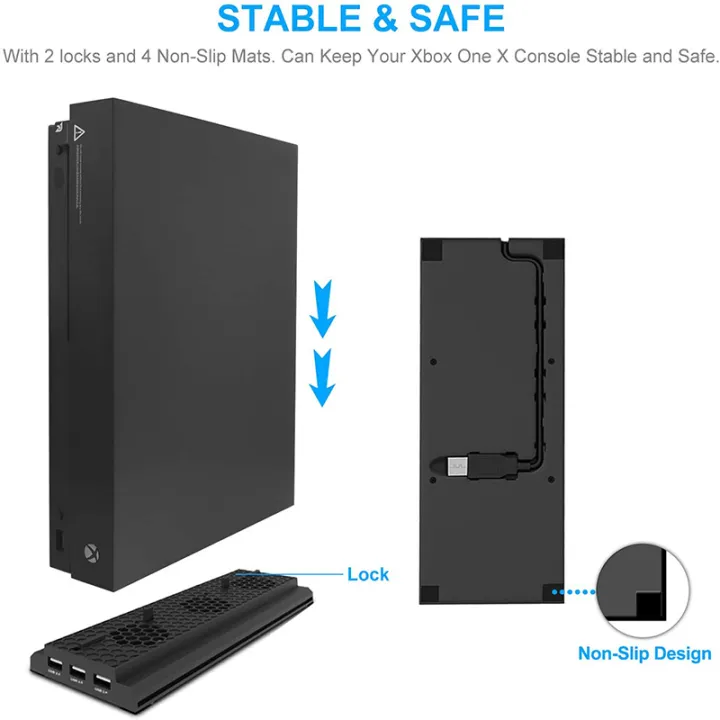 EDran%20Spot%20Vertical%20cooling%20rack%20compatible%20with%20Xbox%20One%20X%20cooling%20fan%20bracket%20compatible%20with%203%20USB%20ports%20and%20only%20for%20Xbox%20One%20X%20-%20Image%204